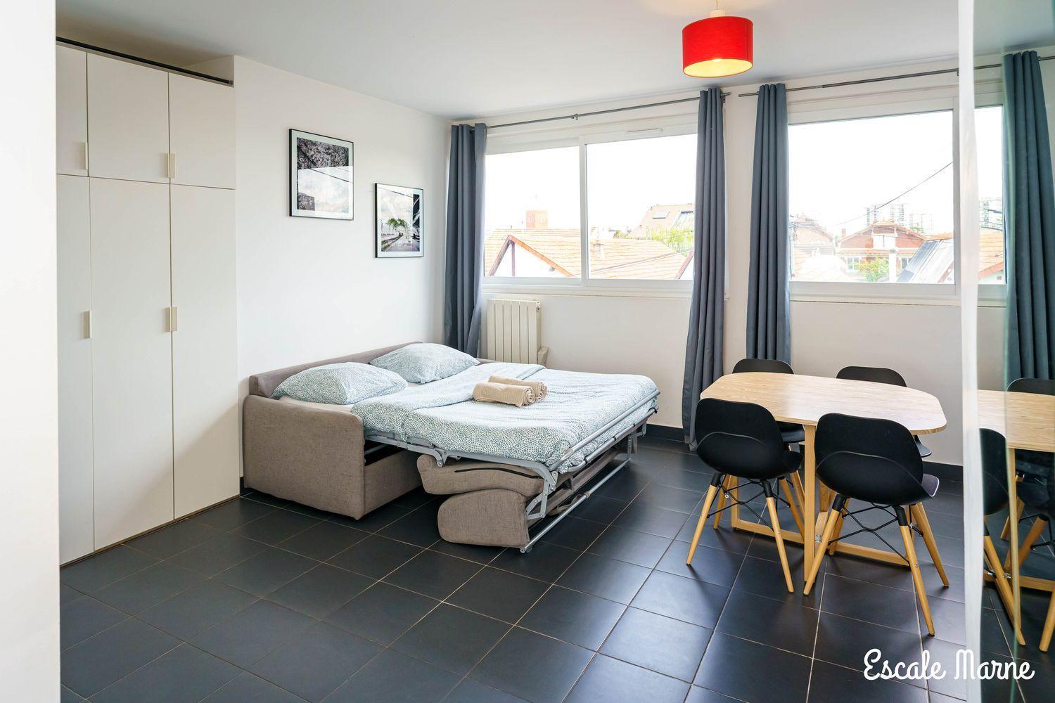 Escale-Marne Fr - 102 - Free Parking - Free Luggage Storage - All Equipped - Linen Included - Washing Machine - 10Mn Walk Metro 8 - Rer A - Panoramic View - From 1 To 4 Guests Maisons-Alfort Ngoại thất bức ảnh