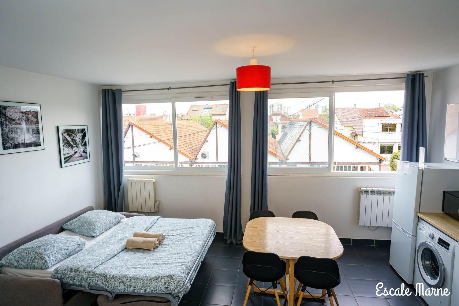 Escale-Marne Fr - 102 - Free Parking - Free Luggage Storage - All Equipped - Linen Included - Washing Machine - 10Mn Walk Metro 8 - Rer A - Panoramic View - From 1 To 4 Guests Maisons-Alfort Ngoại thất bức ảnh