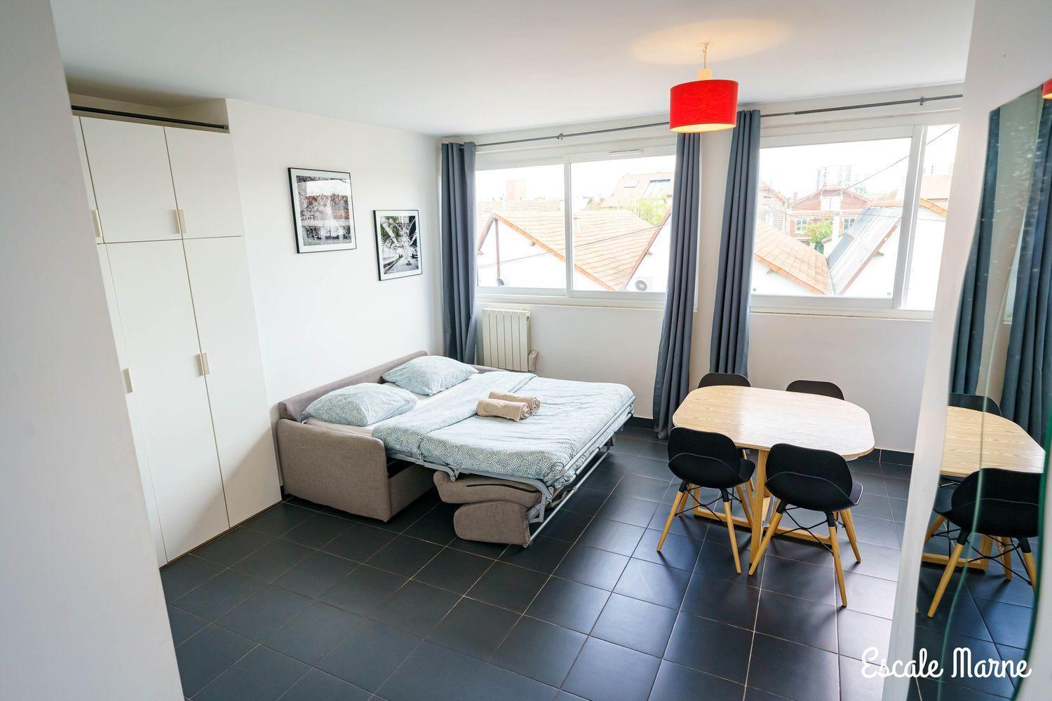 Escale-Marne Fr - 102 - Free Parking - Free Luggage Storage - All Equipped - Linen Included - Washing Machine - 10Mn Walk Metro 8 - Rer A - Panoramic View - From 1 To 4 Guests Maisons-Alfort Ngoại thất bức ảnh